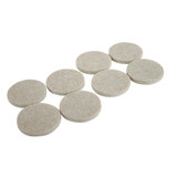 Magic Sliders 1-1/2 In. Round Oatmeal Self Adhesive Felt Pads (8-Pack) 63712