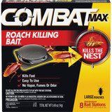 Combat Max 0.49 Oz. Solid Large Roach Bait Station (8-Pack) 1853355