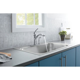 Kohler Linwood 1-Handle Lever Kitchen Faucet with Integrated Spray, Chrome