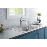Kohler Linwood 1-Handle Lever Kitchen Faucet with Side Spray, Chrome