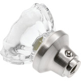 Defender Security 2 In. Satin Nickel Fluted Glass Door Knob E 28315 248733