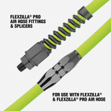 Flexzilla Pro 1-2 In. Barb 3-8 In. MNPT Reusable Air Hose End with Swivel RP900500S 570528
