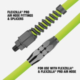 Flexzilla Pro 1-4 In. Barb Reusable Air Hose End with Ball Swivel RP900250BS 570530