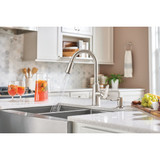 Moen Edwyn Single Handle Pull-Down Kitchen Faucet with Soap Dispenser, Stainless