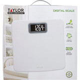 Taylor Digital 400 Lb. Glass Bath Scale, White