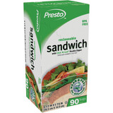 Presto Recloseable Sandwich Bag with Color Grip Opening (90-Count)