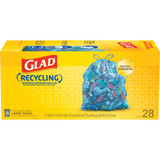 Glad Recycling 30 Gal. Large Blue Trash Bag (28-Count) 22335
