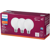 Philips 3pk 40w G25 Led Sw Bulb 567503 504042