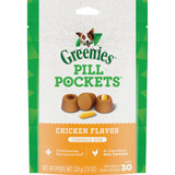 Greenies Capsule Pill Pockets Chicken Flavor Chewy Dog Treat (30-Pack) 101070