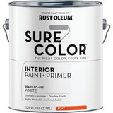 Rust-Oleum Sure Color Flat White Interior Wall Paint and Primer, Gallon 380215