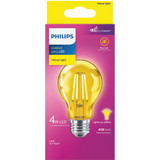 Philips Yellow A19 Medium 4W Indoor/Outdoor LED Decorative Party Light Bulb