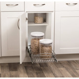 Knape & Vogt Real Solutions 11 In. Silver Multi-Use Pull-Out Basket Cabinet Organizer