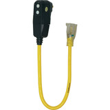 Yellow Jacket 2 Ft. 15A 125V Right Angle GFCI Plug Adapter Cord 2877