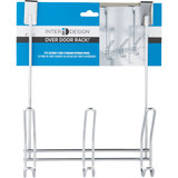 iDesign Classico Over-The-Door Chrome 3-Hook Rail