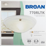 Broan 80 CFM 2.5 Sones 120V Decorative Bath Exhaust Fan with Light
