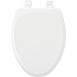 Mayfair Elongated Closed Front Slow Close White Wood Toilet Seat