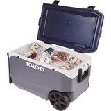 Igloo MaxCold Latitude 90 Qt. 2-Wheeled Cooler, Ash Gray & Aegean Sea 34547 897259