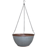 Southern Patio Westlake 12 In. Galvanized Resin Hanging Basket HDR-054801