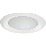 Halo 6 In. White Disc Frosted Glass Lens Recessed Light Fixture Trim Pack of 6