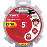 Diablo StickFast 5 In. 80 Grit Sanding Disc (50-Pack) DCD050080P50G