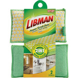 Libman 5 In. x 3 In. Yellow & Green  Kitchen & Bath StayFresh Sponge (2-Count)