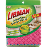 Libman 10 In. x 7 In. Microfiber Sponge Cloth (3-Count)
