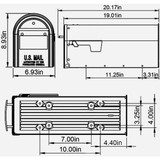 Gibraltar Franklin Venetian Bronze Steel Rural Post Mount Mailbox FM11BZAM 200715