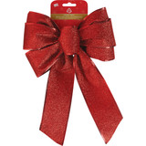 Holiday Trims Glitter Holiday Bow 6166 Pack of 12 900204