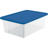 Homz 12 Qt. Clear Storage Tote 3212CLBL.08