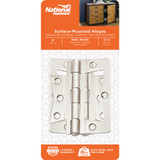 National 3 In. Satin Nickel Surface-Mounted Door Hinge (2-Count)