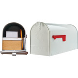 Gibraltar Elite T2 Large White Steel Rural Post Mount Mailbox E1600WAM