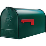 Gibraltar Elite T2 Large Green Steel Rural Post Mount Mailbox