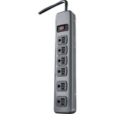 Woods 6-Outlet Gray Power Strip with 5 Ft. Cord 41386