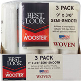 Best Look By Wooster 9 In. x 3/8 In. Woven Fabric Roller Cover (3-Pack)