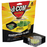 D-Con Refillable Corner Fit Mouse Bait Station (6-Refill)