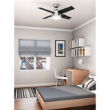 Hunter Dempsey 44 In. Brushed Nickel Ceiling Fan with Light Kit and Handheld Remote Control