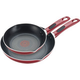 Excite 8 In. & 10.5 In. Red Non-Stick Fry Pan Set B039S264