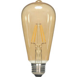 Satco 60W Equivalent Warm White ST19 Medium Base LED Amber Decorative Light Bulb