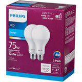 Philips 75W Equivalent Daylight A19 Medium LED Light Bulb (2-Pack) 575852 545149
