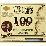 J Hofert Clear 100-Bulb Mini Incandescent Vine Light Set with Brown Wire 2280-02
