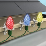 Commercial Christmas Hardware White Gutter & Shingle Deluxe Light Clips (50-Pack)