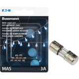 Bussmann Strand Saver 3A Glass Christmas Light Set Fuses (5-Pack) BP/MAS-3A