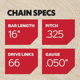 SpeedCut 16-in Replacement Chain M66 703830