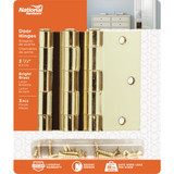 National Hardware 3-1/2 In. Square Satin Brass Door Hinge