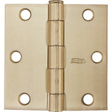 National Hardware 3-1-2 In. Square Satin Brass Door Hinge N830-230 200681