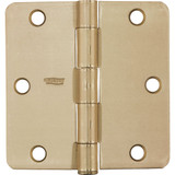 National Hardware 3-1/2 In. x 1/4 In. Radius Satin Brass Door Hinge