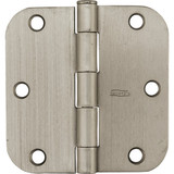 National Hardware 3-1/2 In. x 5/8 In. Radius Satin Nickel Door Hinge