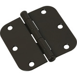 National 3-1/2 In. x 5/8 In. Radius Oil Rubbed Bronze Door Hinge N830197