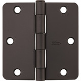 National Hardware 3-1/2 In. x 1/4 In. Radius Oil Rubbed Bronze Door Hinge