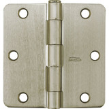National Hardware 3-1/2 In. x 1/4 In. Radius Satin Nickel Door Hinge